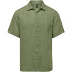 Chemises saison été Bomboogie vertes en toile à manches courtes à manches courtes Taille 3 XL pour homme 