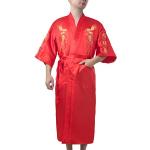 Peignoirs Kimono pour la Saint-Valentin rouges en satin Taille XL look fashion pour homme 