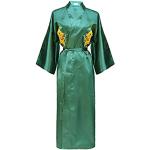 Peignoirs Kimono pour la Saint-Valentin verts en satin Taille XXL look fashion pour homme 