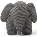 BON TON TOYS - Peluche Elephant Velours Côtelé 23cm