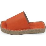 Sandales à talons orange en cuir Pointure 40 avec un talon entre 3 et 5cm look fashion pour femme 