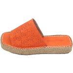 Sandales orange en cuir en cuir Pointure 38 avec un talon entre 3 et 5cm look fashion pour femme 