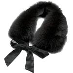 Écharpes col d'hiver noires en fausse fourrure Taille 3 XL look fashion pour femme 