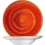 Assiettes en porcelaine orange en porcelaine diamètre 27 cm modernes 
