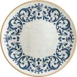 Assiettes plates bleues en porcelaine diamètre 21 cm 