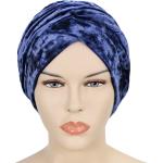 Turbans bleus en velours pour femme 