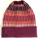 Bonnets orange corail à rayures en laine en laine Tailles uniques classiques pour homme 