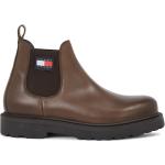 Boots Chelsea Tommy Hilfiger marron en cuir Nappa Pointure 43 pour homme en promo 