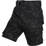 Shorts cargo noirs Taille XXL look fashion pour homme 