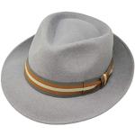 Chapeaux Fedora gris clair en laine 60 cm Taille XXL classiques pour homme 
