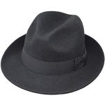 Chapeaux Fedora noirs en laine Taille XS classiques pour homme 