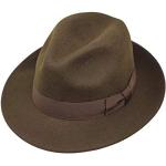 Chapeaux Fedora marron en laine Taille XL classiques pour homme 