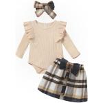 Ensembles bébé kaki à carreaux en coton mélangé à volants Taille 3 ans look fashion pour fille de la boutique en ligne Amazon.fr 