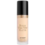Fonds de teint Too Faced beiges nude finis mate à couvrance moyenne longue tenue imperméables cruelty free teint mate 
