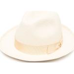 Chapeaux de paille Borsalino beiges en satin 59 cm Taille L pour femme 