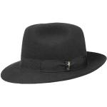 Chapeaux Fedora Borsalino noirs en feutre 58 cm look fashion pour femme 