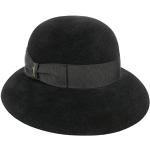 Chapeaux Fedora Borsalino noirs en velours 55 cm Taille S look fashion pour femme 