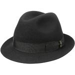 Chapeaux Fedora Borsalino noirs en feutre à motif lapins 57 cm look fashion pour femme 