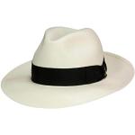 Chapeaux Fedora Borsalino blancs en paille Pays 58 cm Taille XL classiques pour homme 