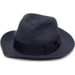 Chapeaux Fedora Borsalino bleus en chanvre 59 cm pour homme 