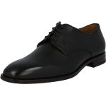 Chaussures basses de créateur HUGO BOSS BOSS Black marron en cuir lisse à bouts carrés à lacets pour homme 