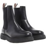 Boots Chelsea de créateur HUGO BOSS BOSS noires en cuir imperméables à élastiques pour femme en promo 