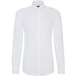 Chemises de créateur HUGO BOSS BOSS blanches en lin à manches longues pour homme 