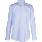 Chemises de créateur HUGO BOSS BOSS bleus clairs à carreaux à carreaux bio éco-responsable à manches longues pour homme 