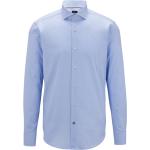 Chemises bleus clairs à rayures en coton mélangé rayées stretch look business pour homme 