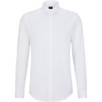 Chemises cintrées blanches en tissu sergé stretch pour homme 