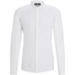 Chemises blanches en jersey col mao stretch pour homme 