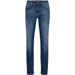 Jeans slim de créateur HUGO BOSS BOSS Delaware bleus en denim stretch W34 look fashion pour homme 