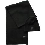 Écharpes à mailles de créateur HUGO BOSS BOSS noires à logo Tailles uniques look fashion pour homme 