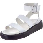 Sandales de créateur HUGO BOSS BOSS blanches en cuir en cuir Pointure 39 look fashion pour femme 