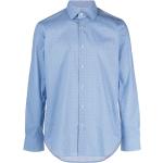 Chemises de créateur HUGO BOSS BOSS bleues imprimées stretch à manches longues classiques pour homme en promo 