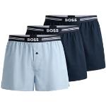 Boxers de créateur HUGO BOSS BOSS bleus en popeline Taille XL look fashion pour homme en promo 