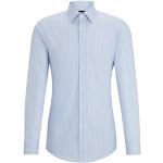 Chemises cintrées de créateur HUGO BOSS BOSS bleues à rayures stretch col kent Taille XS look fashion pour homme 