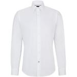 Chemises de créateur HUGO BOSS BOSS blanches en popeline col kent Taille XS look fashion pour homme 