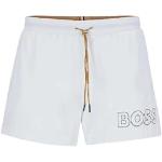 Shorts de bain de créateur HUGO BOSS BOSS blancs à logo Taille S look fashion pour homme 