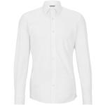 Chemises cintrées de créateur HUGO BOSS BOSS blanches en jersey stretch col kent Taille M look fashion pour homme 