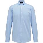 Chemises cintrées de créateur HUGO BOSS BOSS bleues en jersey stretch Taille M look fashion pour homme en promo 