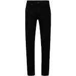 Jeans droits de créateur HUGO BOSS BOSS noirs en denim stretch W36 look fashion pour homme 