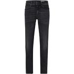 Jeans droits de créateur HUGO BOSS BOSS noirs en denim stretch W35 look fashion pour homme 