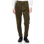 Pantalons en satin de créateur HUGO BOSS BOSS verts en satin tapered stretch W30 look fashion pour homme en promo 