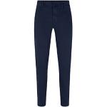 Pantalons de créateur HUGO BOSS BOSS bleus en tissu sergé tapered stretch W33 look fashion pour homme en promo 