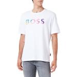 T-shirts de créateur HUGO BOSS BOSS blancs à manches courtes à manches courtes à col rond Taille 3 XL look fashion pour homme 