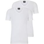 T-shirts col V de créateur HUGO BOSS BOSS blancs à manches courtes à col en V Taille S look fashion pour homme 