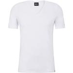 T-shirts col V de créateur HUGO BOSS BOSS blancs en coton mélangé à manches courtes à col en V Taille M look fashion pour homme en promo 