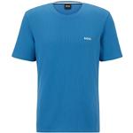T-shirts de créateur HUGO BOSS BOSS bleus en coton mélangé à manches courtes à manches courtes à col rond Taille M look fashion pour homme 
