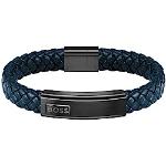 Bracelets de créateur HUGO BOSS BOSS bleues foncé en acier en acier look fashion pour homme 